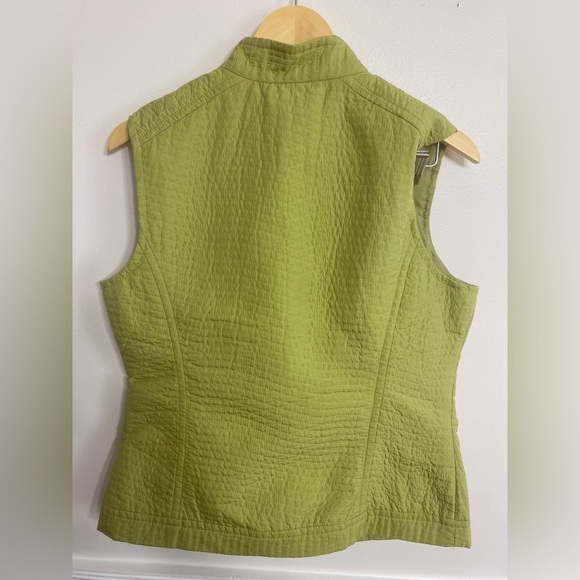 Vintage Talbots Vest Quilted Green Jacket Sleeveless Zip Up Outdoors Lightweight - Picture 6 of 6